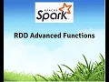 Apache Spark - RDD Advanced Functions eg map mapPartitions fold reduce etc