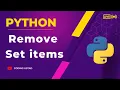 How to remove set items in python Python set tutorial in hindi