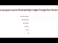 program to print reversed right angled triangle