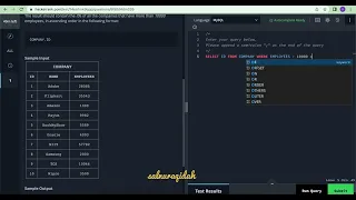 HackerRank SQL Basic Certification - Count the Employees solution