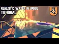 How to make a Realistic Water in UPBGE with reflection refraction waves and foam Tutorial