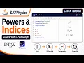 How to Write Superscripts and Subscripts in LaTeX Powers Indices