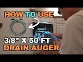 How to Use a x 50 Drain Auger to Unclog Kitchen Sink - REVIEW IN ACTION