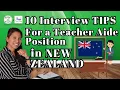 10 Interview TIPS For a Teacher Aide Position in New Zealand Scools
