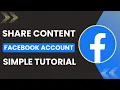 How To Share Content From Facebook !