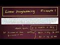 Linear Programming Minimizing the Cost example 1