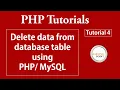 How to Delete Record from table in PHP Mysql PHP Tutorials