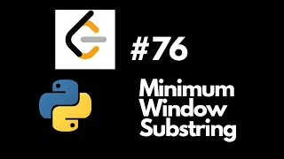 Leetcode 76 Minimum Window Substring