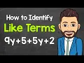 Identifying Like Terms How to Identify Like Terms in Algebraic Expressions Math with Mr J