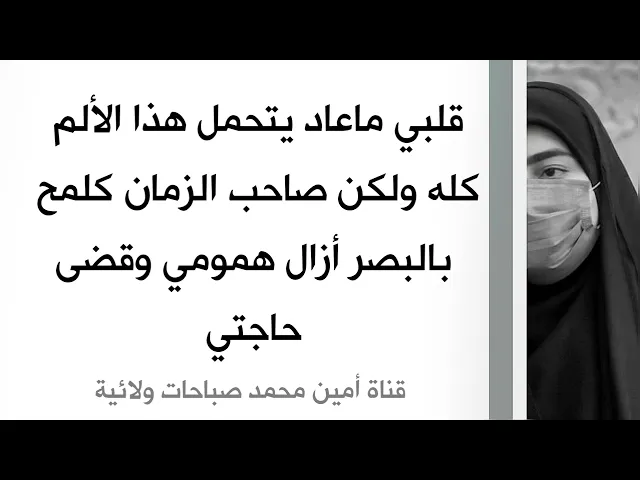 ⁣قلبي ماعاد يتحمل هذا الألم كله ولكن صاحب الزمان كلمح بالبصر أزال همومي وقضى حاجتي
