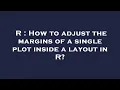 R How to adjust the margins of a single plot inside a layout in R