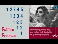 Python pattern printing program 10 in Hindi learn an easy method