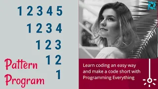 Python pattern printing program 10 in Hindi learn an easy method