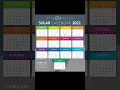 Solar calendar for the win 13 months all with 28 days