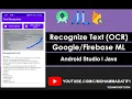 Recognize text in images Google ML Android Studio Java