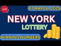 New York Midday Lottery Results For - 07 Mar 2025