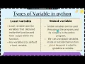 Learn Variables in Python in Hindi Local and Global Variables