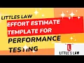 How to Estimate Performance Testing Effort using Template vasanthtechtalk
