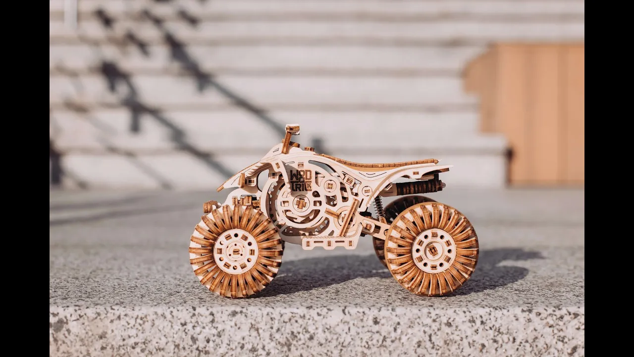 Puzzle 3D Raptor Quad Bike, 339 piese, lemn