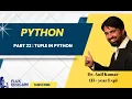 Python Part 23 Tuple in Python Fluxeducare Dr Anil Kumar
