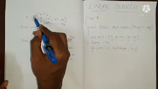 Linear Search Logic Explained Java
