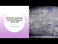 AP Physics 1 Exam Review Experimental Design and Analysis FRQ - Strategies and Example Problem