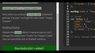 Updating Object Properties freeCodeCamp Basic Javascript