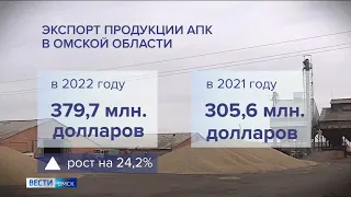 Экспорт продукции аграрно-промышленного комплекса Омской области увеличился на четверть