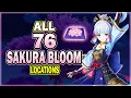 All 76 Sakura Bloom Locations - Efficient Farming Route - Ayaka Ascension Material | Genshin Impact