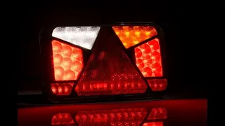 Video: LED achterlicht links | 12-24v | 6-functies 100cm. kabel | VC-4501