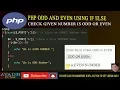 odd even php if else in php php tutorial avadh tutor ripal pandya