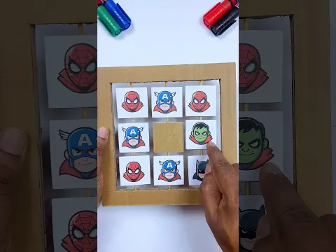 Spider Man Brand New Day Cardboard Find The Correct Piece Puzzle Challenge#spiderman #shorts