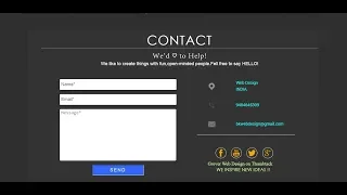 Create a Contact Form Using HTML5 Validation PHP Connectivity Part - 2 by BKTutorial