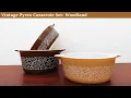 1978-1983 Pyrex Set of 3 Casserole Dishes Woodland pattern