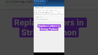 Replace Letters in String Python