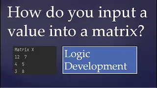 29 How do you input a value into a matrix in Python