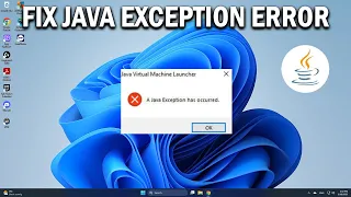 How To Fix Java Exception Has Occurred - Easy Fix