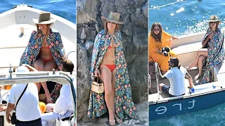 Jennifer Lopez looks nothing short of sensational in a red bikini