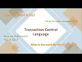 TCL Commands in SQL Practical implementation of TCL Commands TechnonTechTV