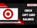 How to Check Target Gift Card Balance