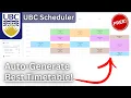 How to Course Plan LIKE A PRO UBC Scheduler