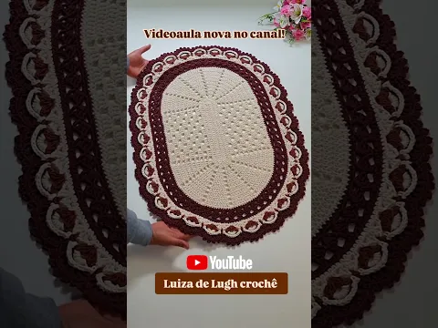 Lindo tapete oval de crochê! #crochet #croche #luizadelugh
