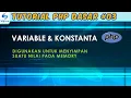 Variable dan Konstanta - Tutorial PHP Dasar