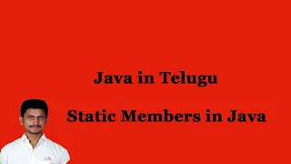 Static Members in Java Java in Telugu