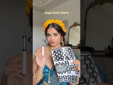 Gopi dots using mehendi stencil ✨ #youtubeshorts #ytshorts #youtube