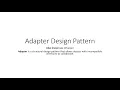 Adapter Design Pattern By Java - Bangla tutorial