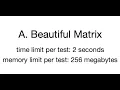 Codeforces 263A Beautiful Matrix Easy Beginner Solution Explanation