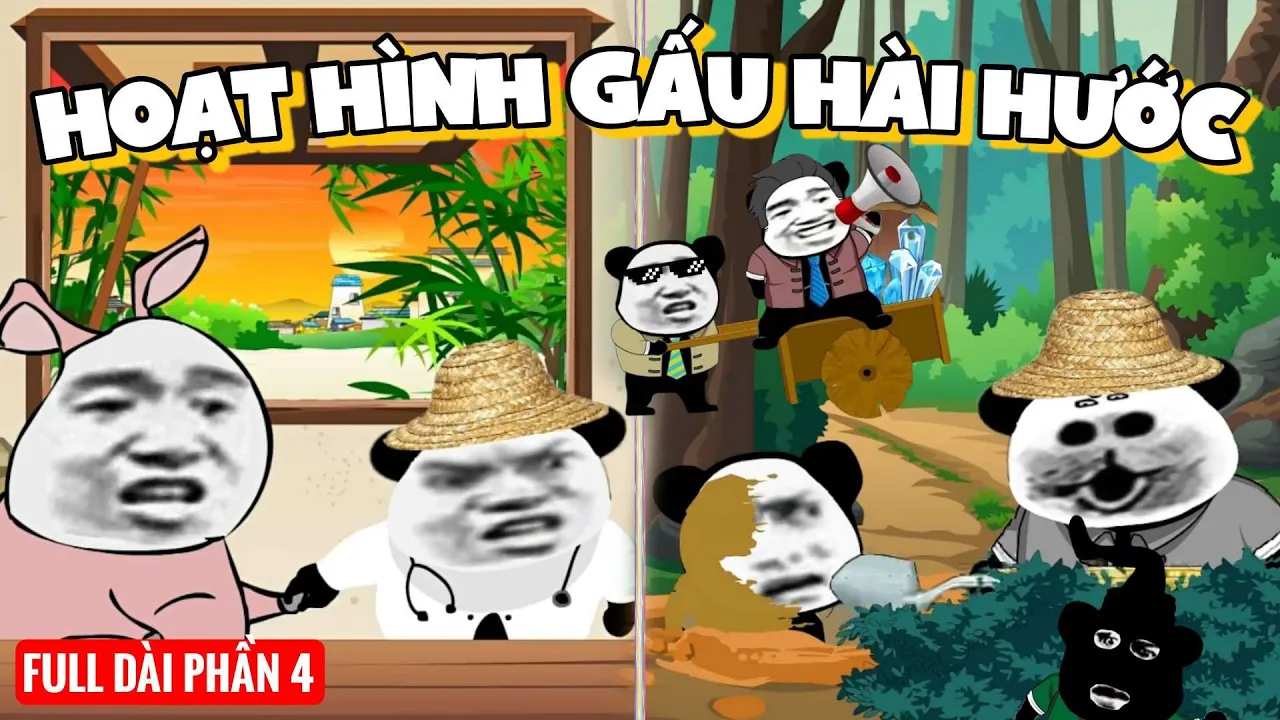 Outline Video Tổng Hợp Hoạt Hình Gấu Hài Hước: Bắt Trộm, Thần Tượng Làm Giàu, Tìm Kho Báu | Phần 4 | #gauhaihuoc