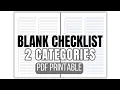 Blank Checklist Printable PDF - 8 5 x 11 US Letter