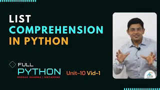 Python Unit 10 - 1 What is list comprehension in Python Neeraj Sharma